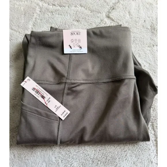 NWT Victoria's Secret Sport Essential 7/8 Leggings Olive Gray Size L - Picture 7 of 7